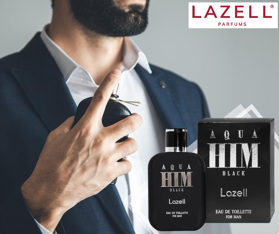 Lazeel Lazell Aqua HIM Black 100 ml edp – House of Instant Beauty