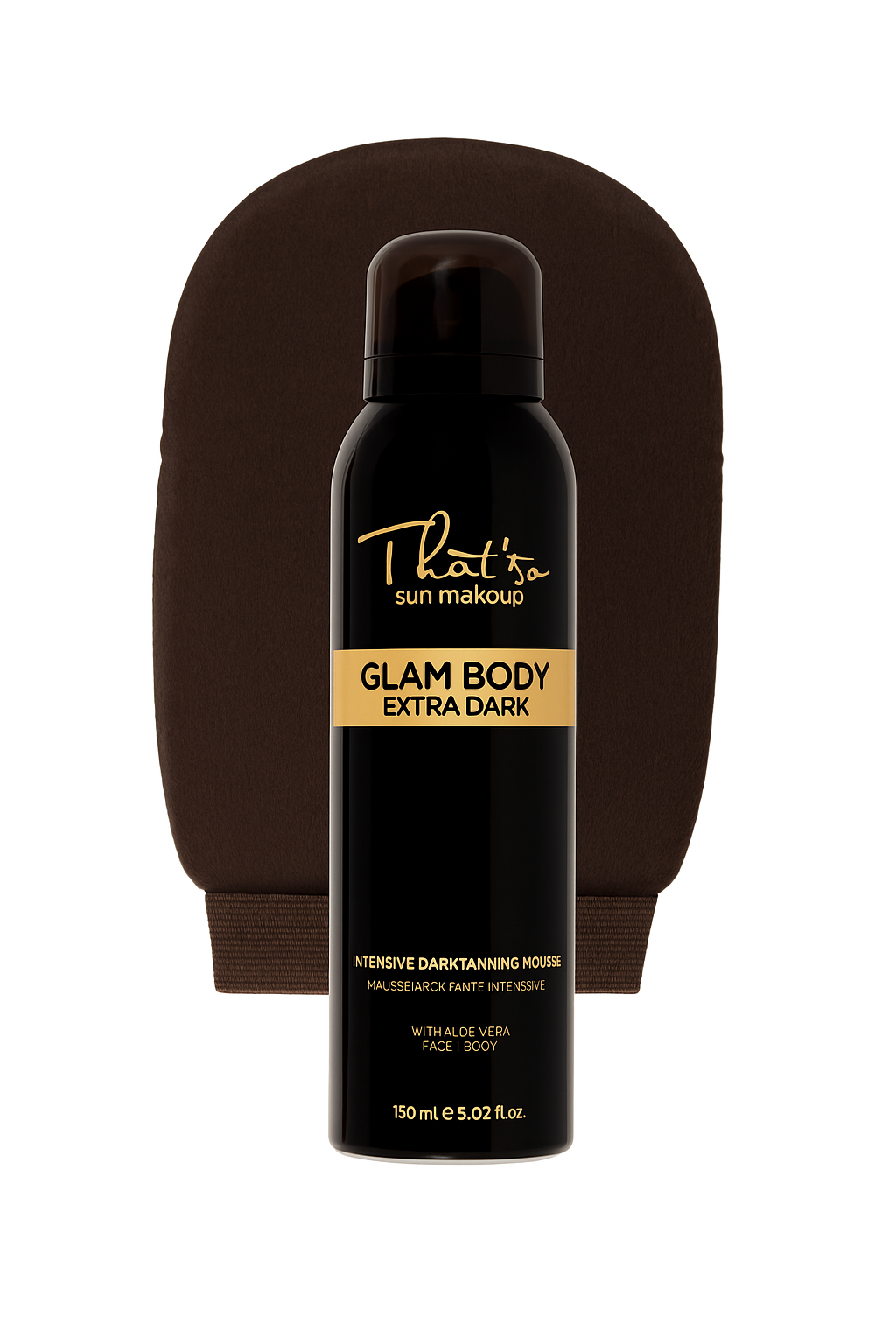 That'so Glam Body Extra Dark itseruskettava vaahto ja levityskinnas