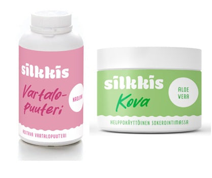 Silkkis sokerointipaketti: Aloe sokerointimassa ja vartalopuuteri