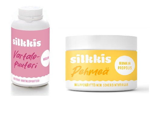 Silkkis sokerointipaketti: Hunaja-Propolis sokerointimassa ja Vartalopuuteri